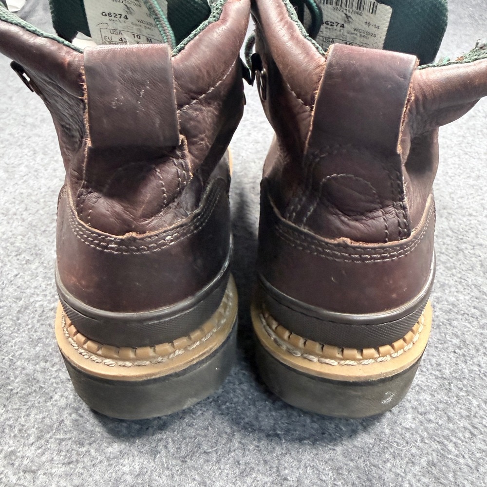 Georgia Giant Mens 6 Inch Leather Work Boots Brown G6274 Size 10 M - Picture 4 of 7